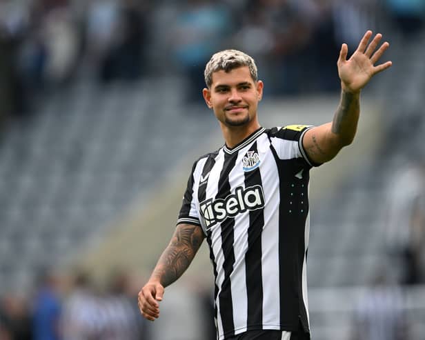 Bruno Guimaraes has struggled to hit the exceptionally high standards that he hit last season.   But he will be hoping to impress in this game and he scored two goals the last time Brentford visited SJP. (Getty Images)