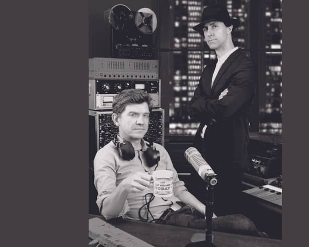 Peter Brewis (left) and Paul Smith prepare for their Midnight Callers DJ set