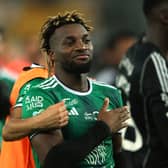 Former Newcastle United winger Allan Saint-Maximin.  (Photo by Yasser Bakhsh/Getty Images)