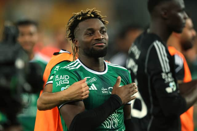 Former Newcastle United winger Allan Saint-Maximin.  (Photo by Yasser Bakhsh/Getty Images)