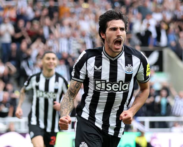 Newcastle United midfielder Sandro Tonali. (Photo by George Wood/Getty Images)