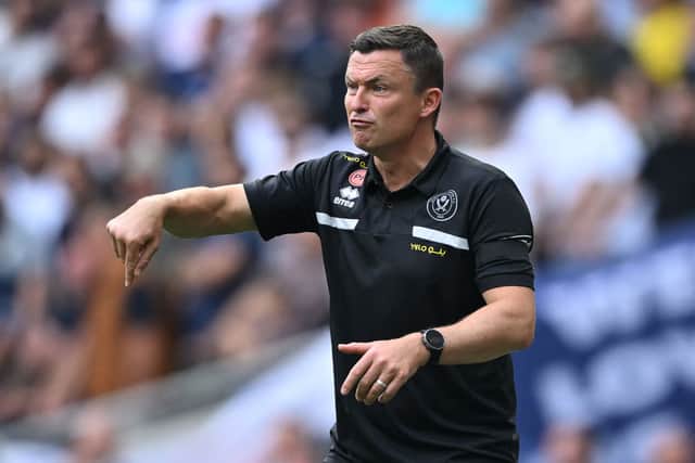 Sheffield United manager Paul Heckingbottom.  (Photo by JUSTIN TALLIS/AFP via Getty Images)