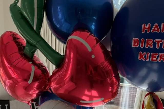 Kieran Trippier’s Haribo-themed birthday decorations.