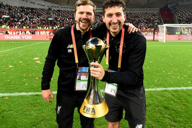 Mark Leyland (right) left his position as Newcastle United analyst in the summer. (Photo by Andrew Powell/Liverpool FC via Getty Images)