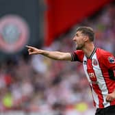 Sheffield United defender Chris Basham. Crystal Palace at Bramall Lane on August 12, 2023 in Sheffield, England. (Photo by Laurence Griffiths/Getty Images)