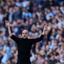 Manchester City manager Pep Guardiola. (Photo by George Wood/Getty Images)