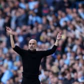 Manchester City manager Pep Guardiola. (Photo by George Wood/Getty Images)