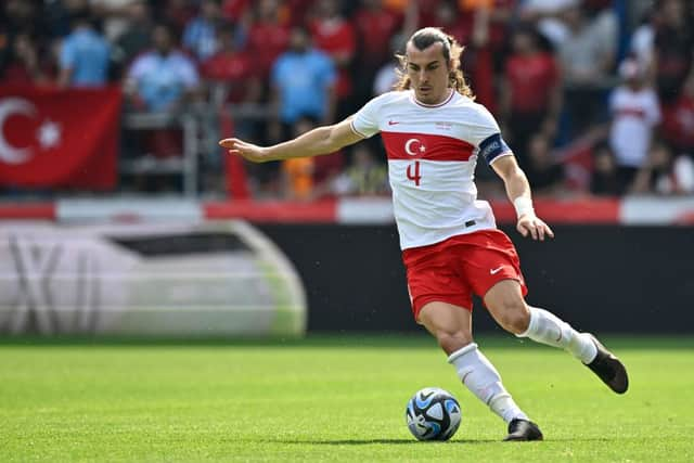 Atletico Madrid defender Caglar Soyunc. (Photo by JOHN THYS/AFP via Getty Images)