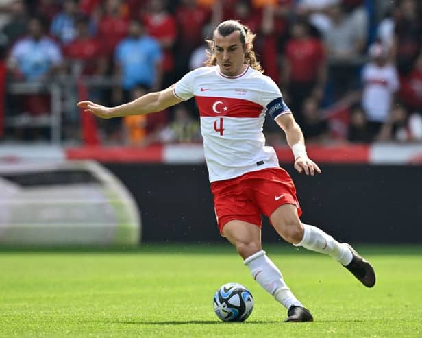 Atletico Madrid defender Caglar Soyunc. (Photo by JOHN THYS/AFP via Getty Images)