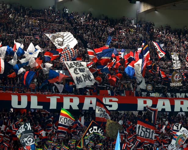 PSG fans came out in force for their first game of te group stage.  
