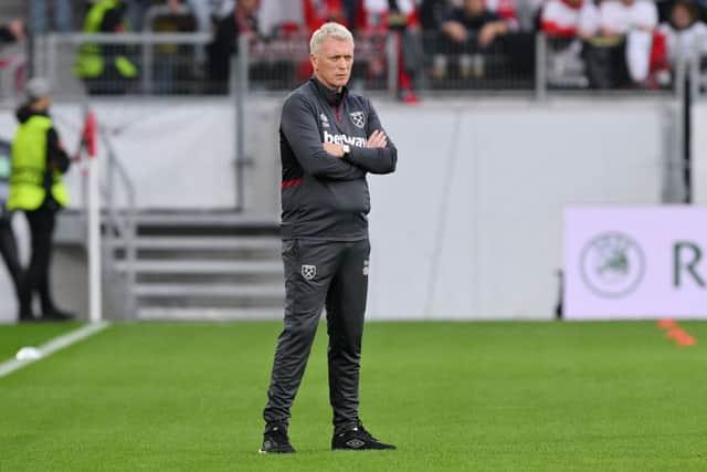 West Ham United manager David Moyes. (Photo by Sebastian Widmann/Getty Images)