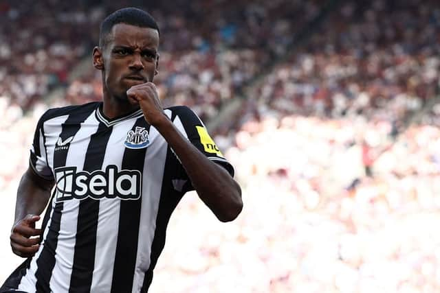 Newcastle United striker Alexander Isak. (Photo by HENRY NICHOLLS/AFP via Getty Images)