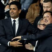 Paris Saint-Germain president Nasser Al-Khelaifi.  (Photo by FRANCK FIFE/AFP via Getty Images)