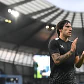 Newcastle United midfielder Sandro Tonali. (Photo by Stu Forster/Getty Images)