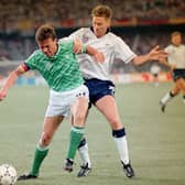Former Newcastle United and England winger Chris Waddle. (Photo by Simon Bruty/Allsport/Getty Images)