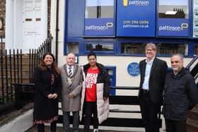 From left to right, Caroline Pattinson, Pattinson Estate Agents / Cllr Brian Burdis, Chair of North Tyneside Council/ Justine King, Show Racism The Red Card / David Young, North Shields Heritology Project / Siamak Zolfaghari, North Shields Library