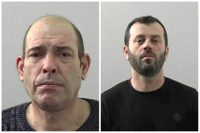 William Hunter (left) and Gentjan Kaloti (right) have been sentenced to time behind bars.