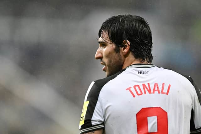 Newcastle United midfielder Sandro Tonali.  (Photo by Michael Regan/Getty Images)