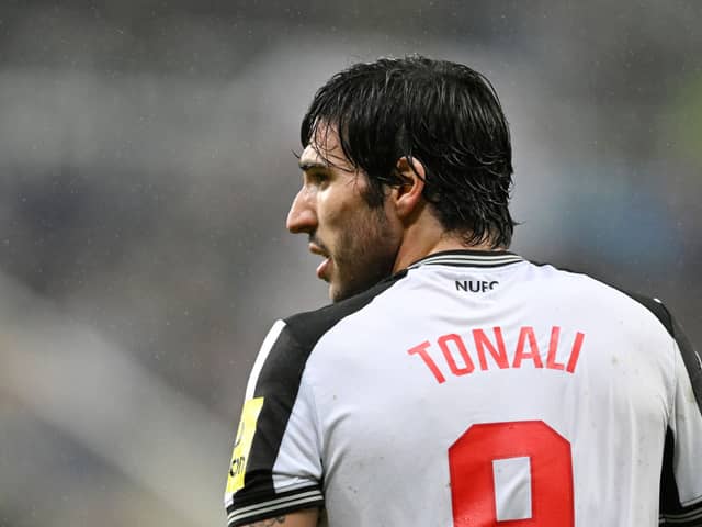 Newcastle United midfielder Sandro Tonali.  (Photo by Michael Regan/Getty Images)