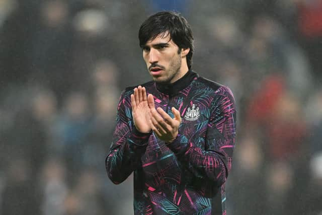 Newcastle United midfielder Sandro Tonali. (Photo by Stu Forster/Getty Images)