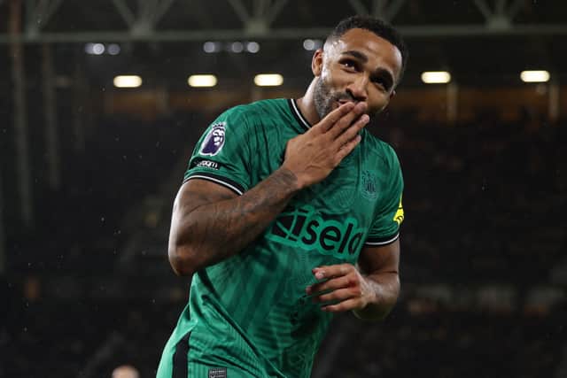 Newcastle United striker Callum WIlson scored a brace against Wolves.  (Photo by ADRIAN DENNIS/AFP via Getty Images)
