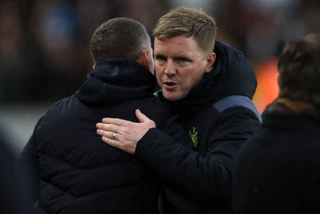 Newcastle United head coach Eddie Howe. (Photo by ADRIAN DENNIS/AFP via Getty Images)