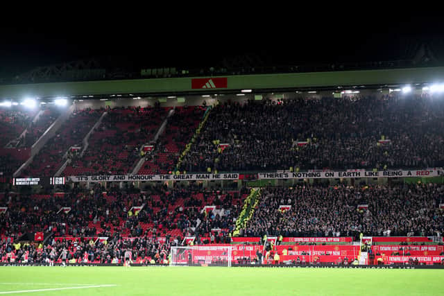  general view of fans inside the stadium during the Carabao Cup Fourth Round match between Manchester United and Newcastle United at Old Trafford on November 01, 2023 in Manchester, England. (Photo by Michael Regan/Getty Images)