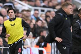 Newcastle United midfielder Sandro Tonali. (Photo by Stu Forster/Getty Images)