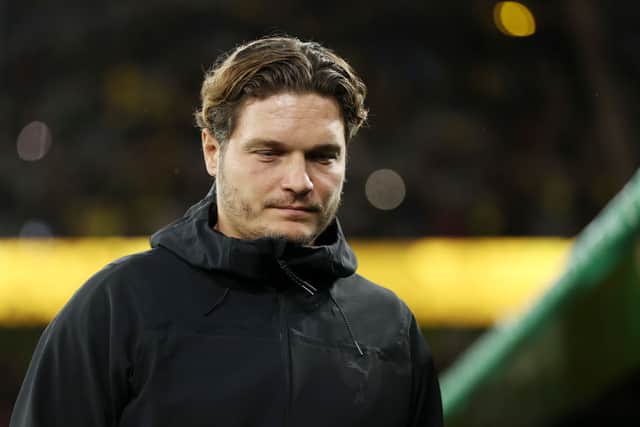 Borussia Dortmund boss Edin Terzic. (Photo by Lars Baron/Getty Images)