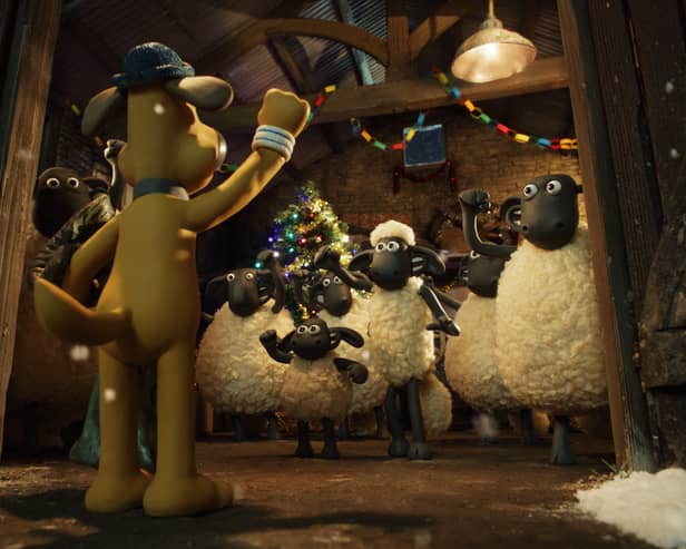 Bitzer rallies Shaun and the flock to help fix the Barbour jacket (Barbour)