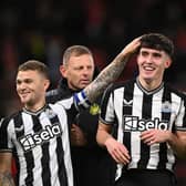 Newcastle United duo Kieran Trippier & Tino Livramento. (Photo by Stu Forster/Getty Images)