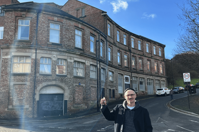 Geoff Kirkwood outside of the newly named Haswell Building in North Shields. Photo: Other 3rd Party.