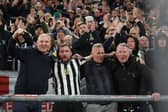 Newcastle United fans at the match against Dortmund.