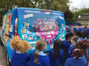 Pupils from two Byker schools have helped to design artwork for a Daft as a Brush ambulance. Photo: Daft as a Brush.