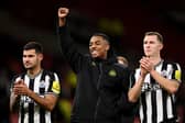 Newcastle United midfield pair Bruno Guimaraes and Joe Willock. (Photo by Stu Forster/Getty Images)