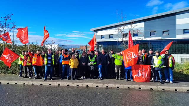 Striking Go North East workers. Photo: Other 3rd Party.