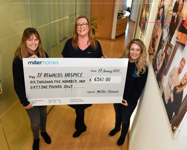 Miller Homes raised £26K for St Oswald's Hospice.