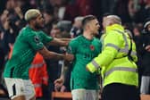 Newcastle United right-back Kieran Trippier clashed with a defeat after the 2-0 defear to Bournemouth. (Photo by ADRIAN DENNIS/AFP via Getty Images)