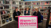 Dame Norma Redfearn DBE pictured with colleagues at North Shields Library to celebrate the launch.