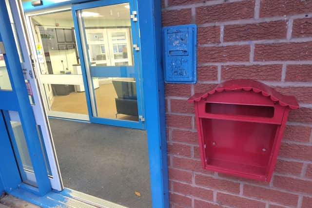 The post box containing letters to Santa was damaged at Meadow Well Connected over the weekend. Photo: Other 3rd Party.