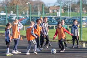 Students at Star of the Sea Primary School, in Whitley Bay, raised money for Children in Need and a Zambian football team. Photo: Kate Buckingham.