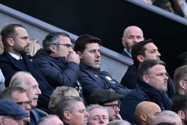 Mauricio Pochettino, Manager of Chelsea, watches from the stand during the Premier League match between Newcastle United and Chelsea FC. (Photo by Stu Forster/Getty Images)