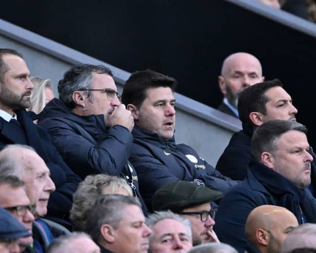 Mauricio Pochettino, Manager of Chelsea, watches from the stand during the Premier League match between Newcastle United and Chelsea FC. (Photo by Stu Forster/Getty Images)