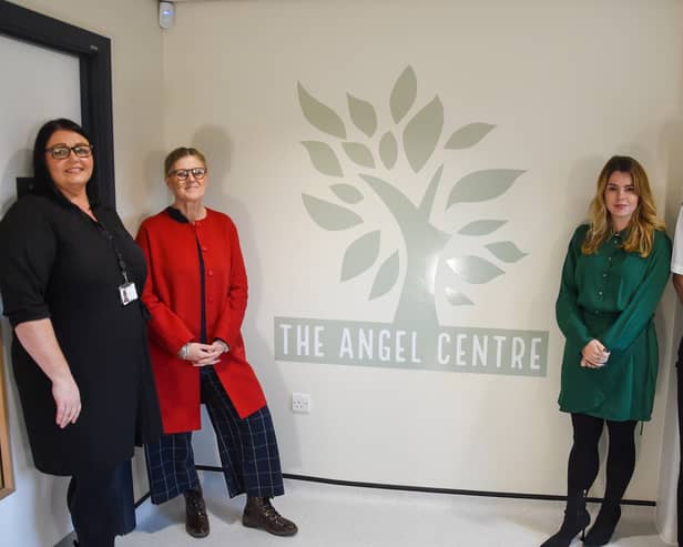 The Angel Centre was officially opened today (L-R: Keeley Roe, Kate Davies, Kim McGuinness and Assistant Chief Constable Alastair Simpson, of Northumbria Police)