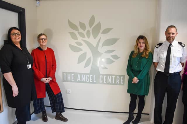 The Angel Centre was officially opened today (L-R: Keeley Roe, Kate Davies, Kim McGuinness and Assistant Chief Constable Alastair Simpson, of Northumbria Police)