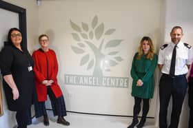 The Angel Centre was officially opened today (L-R: Keeley Roe, Kate Davies, Kim McGuinness and Assistant Chief Constable Alastair Simpson, of Northumbria Police)