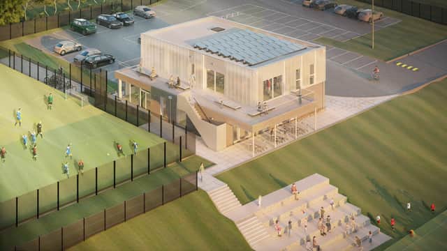 Artist impression of Beamish Football Centre