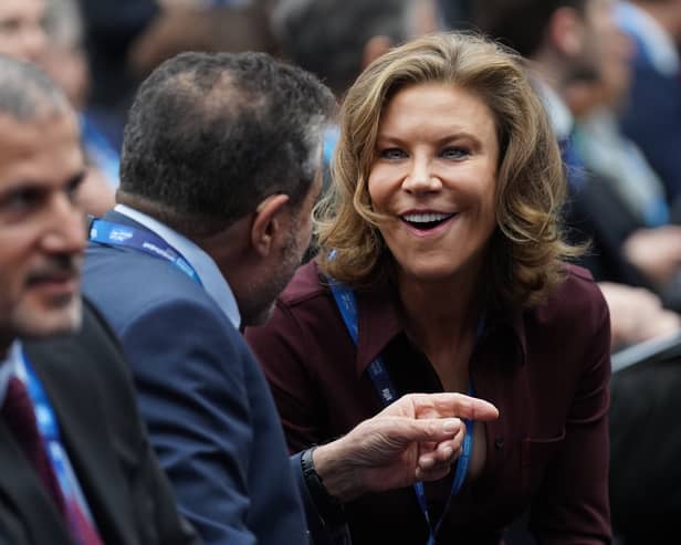 Newcastle United co-owner Amanda Staveley reacts at the Global Investment Summit at Hampton Court Palace. (Photo by Stefan Rousseau - WPA Pool/Getty Images)