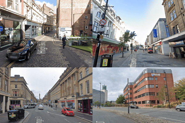 The most crime was reported in Newcastle city centre in and around these locations in October 2023. Photo: Google Maps.