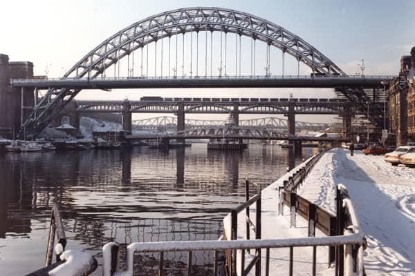 The bridges and Quayside covered in snow in 1980, but will Newcastle look like this on Christmas Day?